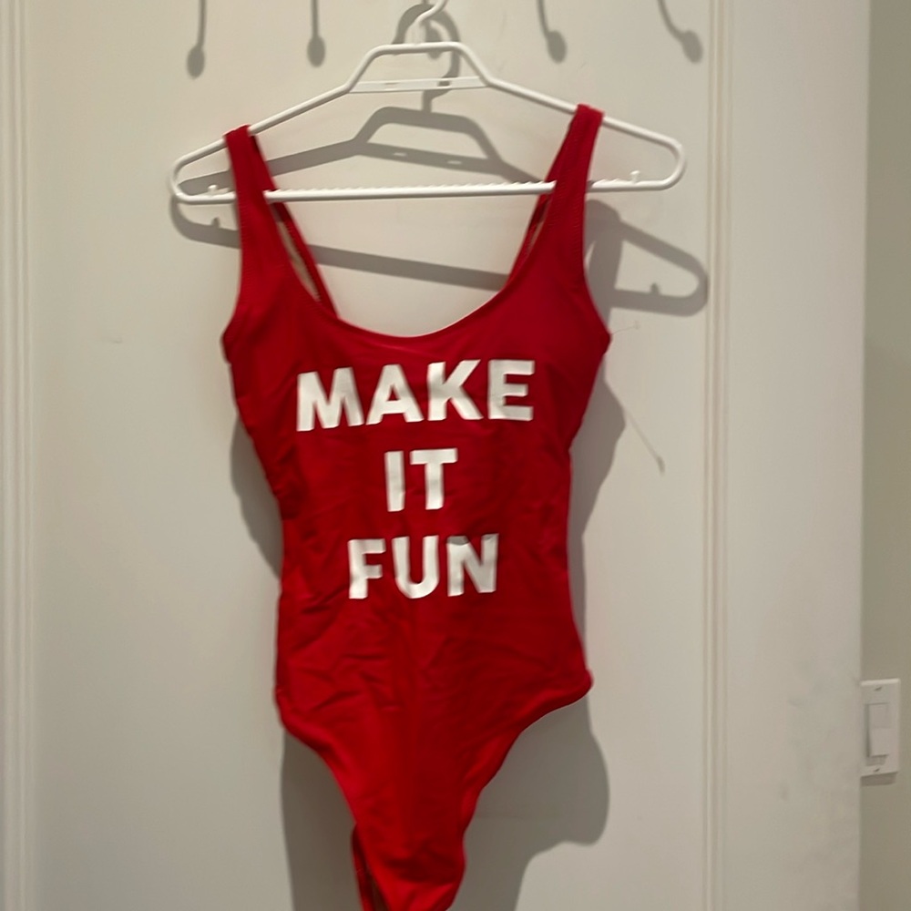 Red Women's One-Piece Swimsuit - MAKE IT FUN